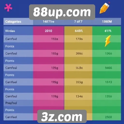 Comparativo entre categorias de jogos no 88up.com